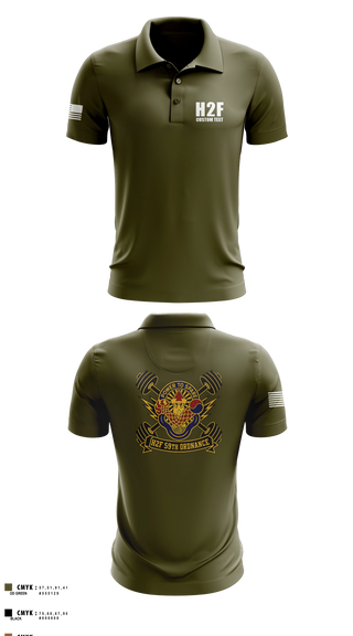 Short Sleeve Performance Polo, 59th ORD BDE, Army, Teamtime, Team time, sublimation, custom sports apparel, team uniforms, spirit wear, spiritwear, sports uniforms, custom shirts, team store, custom team store, fundraiser sports, apparel fundraiser