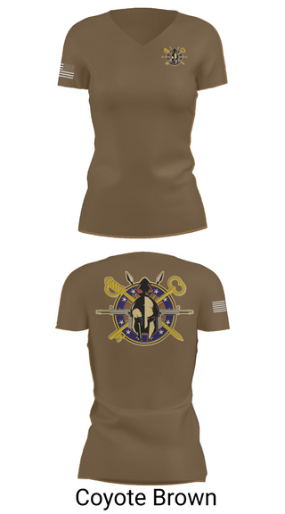Womens Short Sleeve Vneck Shirt, A Company 68th DSSB 4ID, , Teamtime, Team time, sublimation, custom sports apparel, team uniforms, spirit wear, spiritwear, sports uniforms, custom shirts, team store, custom team store, fundraiser sports, apparel fundraiser