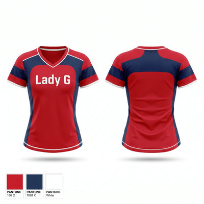Lady G Women's Short Sleeve V-neck Shirt - 1