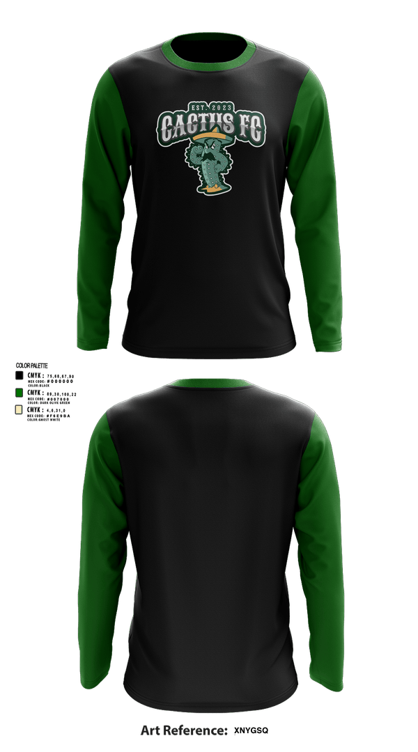 Long Sleeve Performance Shirt, Cactus Fc, Men's Soccer, Teamtime, Team time, sublimation, custom sports apparel, team uniforms, spirit wear, spiritwear, sports uniforms, custom shirts, team store, custom team store, fundraiser sports, apparel fundraiser