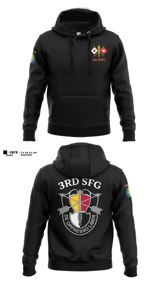 Hoodie, S6 HHC 3SFG(A), Army, Teamtime, Team time, sublimation, custom sports apparel, team uniforms, spirit wear, spiritwear, sports uniforms, custom shirts, team store, custom team store, fundraiser sports, apparel fundraiser