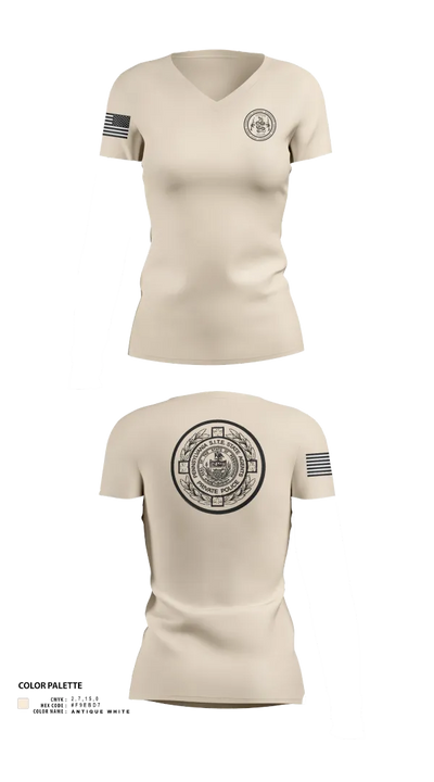 PA S.I.T.E. STATE AGENTS PRIVATE POLICE 2518977 Women's Short Sleeve V-neck Shirt - 21