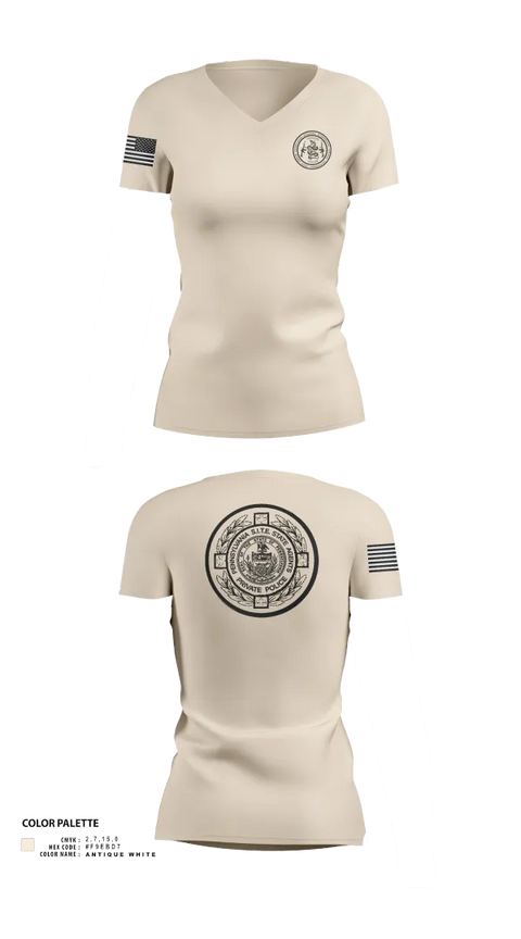 Womens Short Sleeve Vneck Shirt, PA S.I.T.E. STATE AGENTS PRIVATE POLICE, , Teamtime, Team time, sublimation, custom sports apparel, team uniforms, spirit wear, spiritwear, sports uniforms, custom shirts, team store, custom team store, fundraiser sports, apparel fundraiser