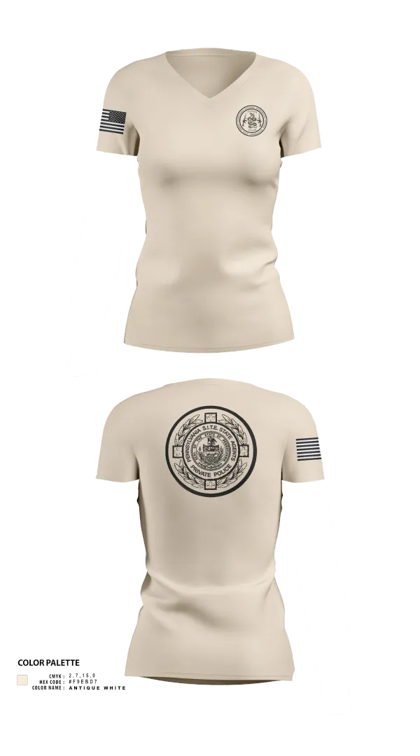 Womens Short Sleeve Vneck Shirt, PA S.I.T.E. STATE AGENTS PRIVATE POLICE, , Teamtime, Team time, sublimation, custom sports apparel, team uniforms, spirit wear, spiritwear, sports uniforms, custom shirts, team store, custom team store, fundraiser sports, apparel fundraiser