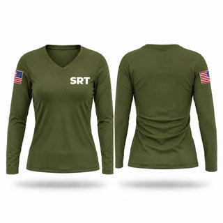 Womens Long Sleeve Vneck Shirt, SRT, Police, Teamtime, Team time, sublimation, custom sports apparel, team uniforms, spirit wear, spiritwear, sports uniforms, custom shirts, team store, custom team store, fundraiser sports, apparel fundraiser