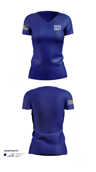 Womens Short Sleeve Vneck Shirt, Harrisonburg Police Department SWAT, , Teamtime, Team time, sublimation, custom sports apparel, team uniforms, spirit wear, spiritwear, sports uniforms, custom shirts, team store, custom team store, fundraiser sports, apparel fundraiser