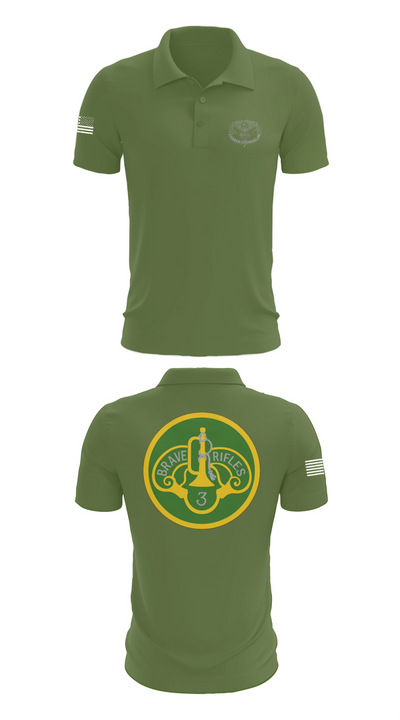 3d Cavalry Regiment 44657863 Short Sleeve Performance Polo - 47