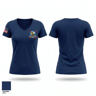 Womens Short Sleeve Vneck Shirt, Hornet Division, Navy, Teamtime, Team time, sublimation, custom sports apparel, team uniforms, spirit wear, spiritwear, sports uniforms, custom shirts, team store, custom team store, fundraiser sports, apparel fundraiser
