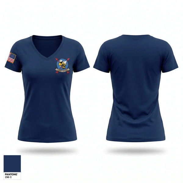 Womens Short Sleeve Vneck Shirt, Hornet Division, Navy, Teamtime, Team time, sublimation, custom sports apparel, team uniforms, spirit wear, spiritwear, sports uniforms, custom shirts, team store, custom team store, fundraiser sports, apparel fundraiser