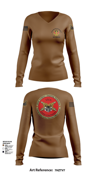 Womens Long Sleeve Vneck Shirt, 18th FAB, , Teamtime, Team time, sublimation, custom sports apparel, team uniforms, spirit wear, spiritwear, sports uniforms, custom shirts, team store, custom team store, fundraiser sports, apparel fundraiser