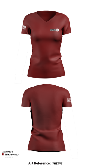 Womens Short Sleeve Vneck Shirt, Clarion Ambulance Service, EMS/EMT, Teamtime, Team time, sublimation, custom sports apparel, team uniforms, spirit wear, spiritwear, sports uniforms, custom shirts, team store, custom team store, fundraiser sports, apparel fundraiser