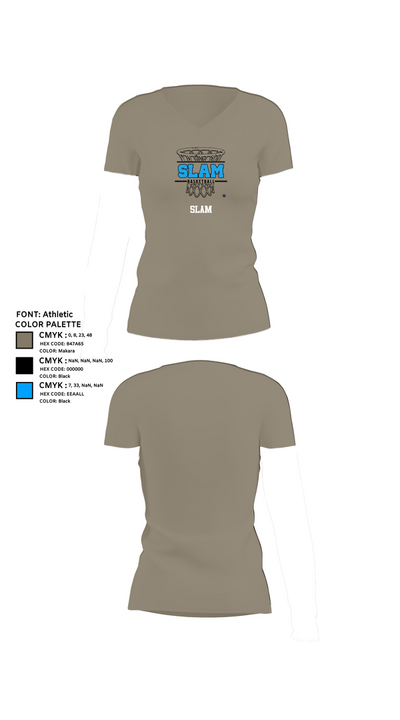 Slam 41089233 Women's Short Sleeve V-neck Shirt - 20