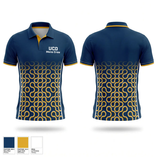 Short Sleeve Performance Polo, UCD Men’s Crew, Spirit Store, Teamtime, Team time, sublimation, custom sports apparel, team uniforms, spirit wear, spiritwear, sports uniforms, custom shirts, team store, custom team store, fundraiser sports, apparel fundraiser