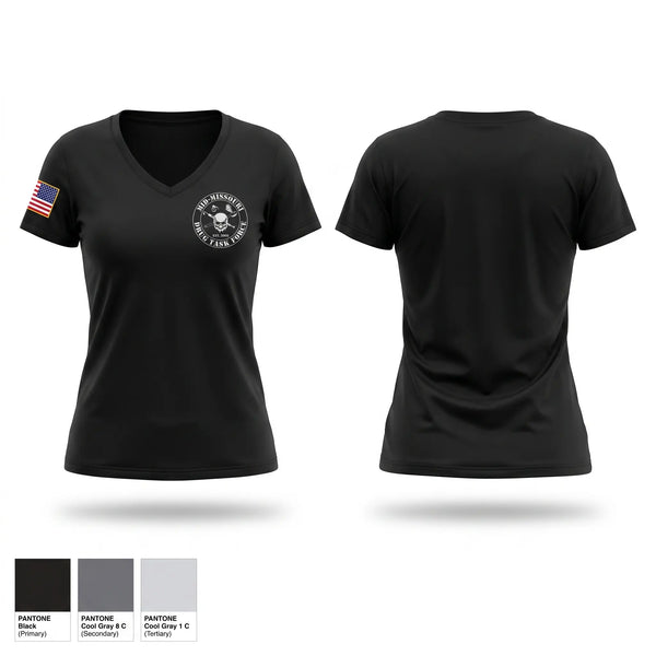 Womens Short Sleeve Vneck Shirt, Mid Missouri Drug Task Force, Police, Teamtime, Team time, sublimation, custom sports apparel, team uniforms, spirit wear, spiritwear, sports uniforms, custom shirts, team store, custom team store, fundraiser sports, apparel fundraiser