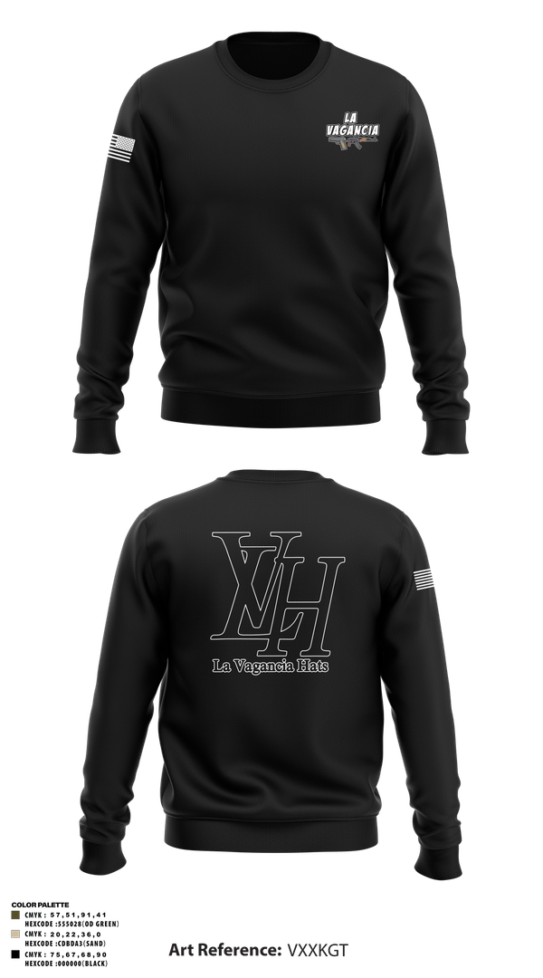Crew Neck Sweatshirt, La Vagancia Hats, , Teamtime, Team time, sublimation, custom sports apparel, team uniforms, spirit wear, spiritwear, sports uniforms, custom shirts, team store, custom team store, fundraiser sports, apparel fundraiser