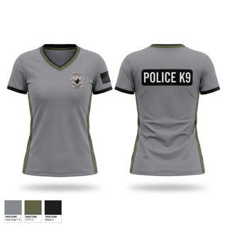 Womens Short Sleeve Vneck Shirt, Cheyenne pd k9, Police, Teamtime, Team time, sublimation, custom sports apparel, team uniforms, spirit wear, spiritwear, sports uniforms, custom shirts, team store, custom team store, fundraiser sports, apparel fundraiser
