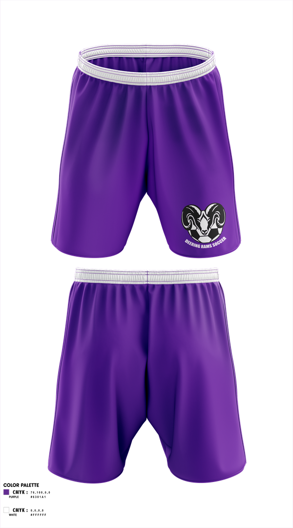 Mens Soccer Shorts, Deering Rams Soccer, Men's Soccer, Teamtime, Team time, sublimation, custom sports apparel, team uniforms, spirit wear, spiritwear, sports uniforms, custom shirts, team store, custom team store, fundraiser sports, apparel fundraiser