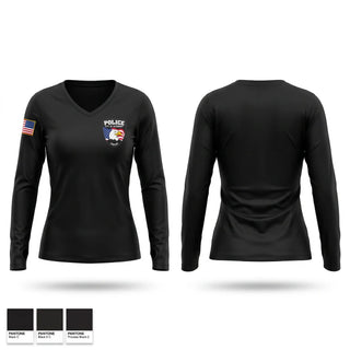 Womens Long Sleeve Vneck Shirt, Altamont Police Department, Police, Teamtime, Team time, sublimation, custom sports apparel, team uniforms, spirit wear, spiritwear, sports uniforms, custom shirts, team store, custom team store, fundraiser sports, apparel fundraiser