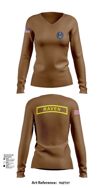 Phoenix Raven Instrutor 33351761 Women's Long Sleeve V-neck Shirt - 101