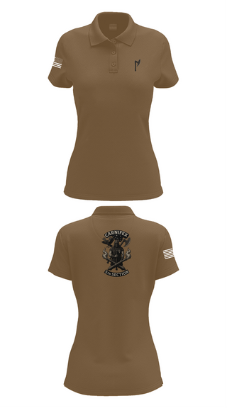 Womens Short Sleeve Performance Polo, 2-8 FA, C BTRY, , Teamtime, Team time, sublimation, custom sports apparel, team uniforms, spirit wear, spiritwear, sports uniforms, custom shirts, team store, custom team store, fundraiser sports, apparel fundraiser