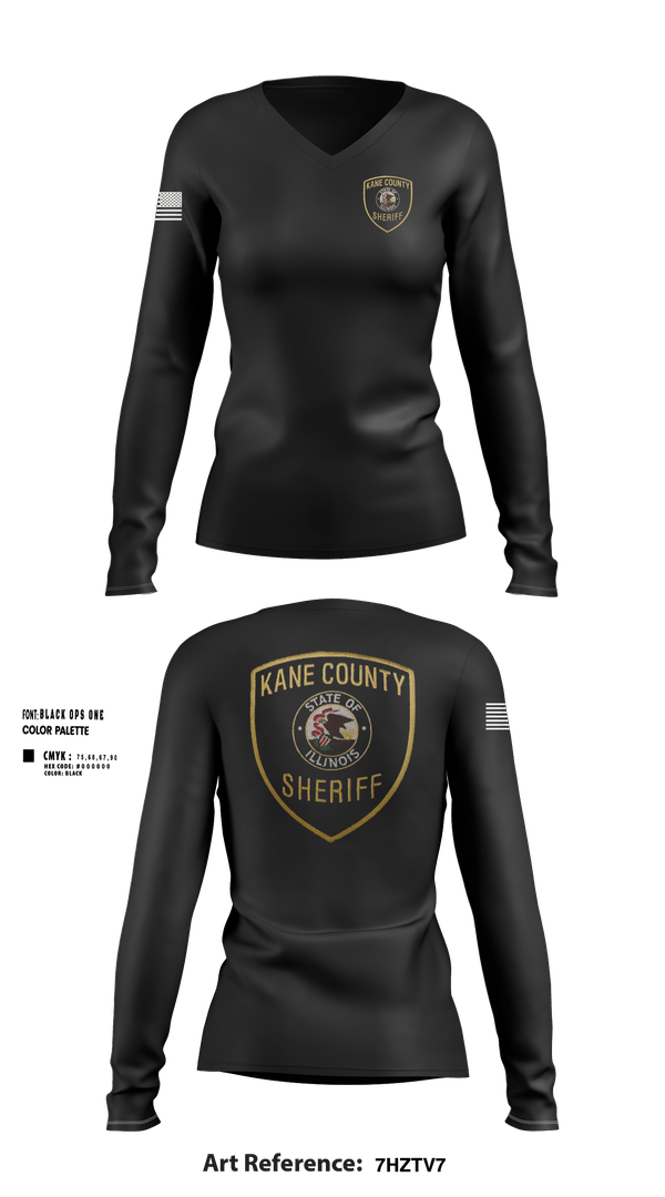 Womens Long Sleeve Vneck Shirt, Investigations, Police, Teamtime, Team time, sublimation, custom sports apparel, team uniforms, spirit wear, spiritwear, sports uniforms, custom shirts, team store, custom team store, fundraiser sports, apparel fundraiser
