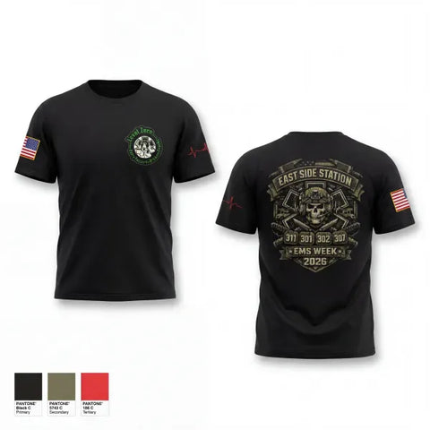 Old School Cotton Feel Shirt, ACC East Side, EMS/EMT, Teamtime, Team time, sublimation, custom sports apparel, team uniforms, spirit wear, spiritwear, sports uniforms, custom shirts, team store, custom team store, fundraiser sports, apparel fundraiser