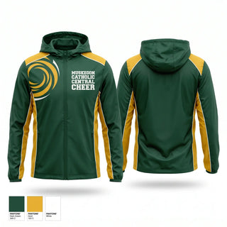 Windbreaker, Muskegon Catholic Central Cheer, Cheer, Teamtime, Team time, sublimation, custom sports apparel, team uniforms, spirit wear, spiritwear, sports uniforms, custom shirts, team store, custom team store, fundraiser sports, apparel fundraiser
