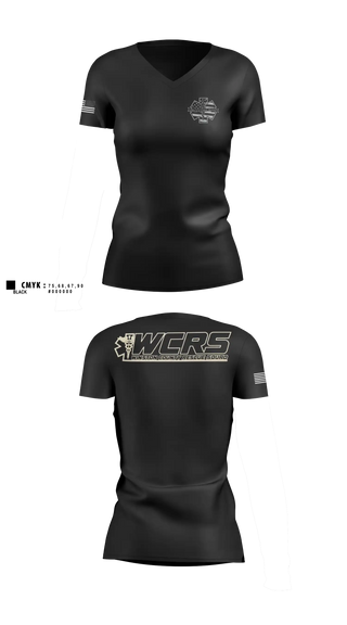 Womens Short Sleeve Vneck Shirt, Winston County Rescue Squad, EMS/EMT, Teamtime, Team time, sublimation, custom sports apparel, team uniforms, spirit wear, spiritwear, sports uniforms, custom shirts, team store, custom team store, fundraiser sports, apparel fundraiser