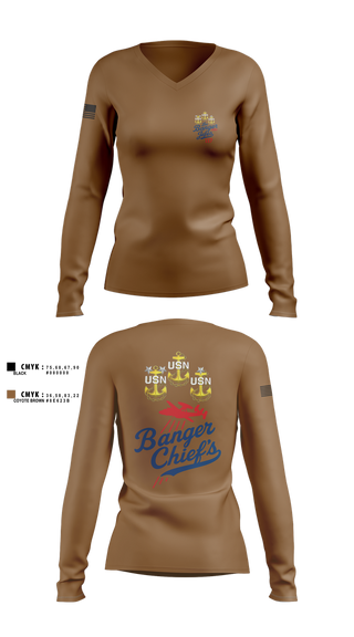 Womens Long Sleeve Vneck Shirt, VAW-117, , Teamtime, Team time, sublimation, custom sports apparel, team uniforms, spirit wear, spiritwear, sports uniforms, custom shirts, team store, custom team store, fundraiser sports, apparel fundraiser