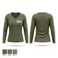 DALLAS Intelligence Unit Women's Long Sleeve V-neck Shirt - 1