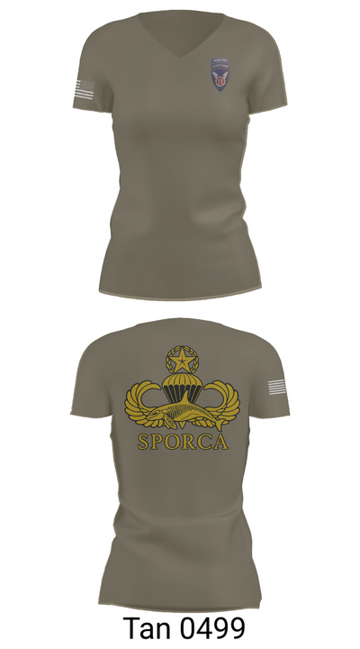 HHC, 725th BSB, 2/11 ABN 60450705 Women's Short Sleeve V-neck Shirt - 68