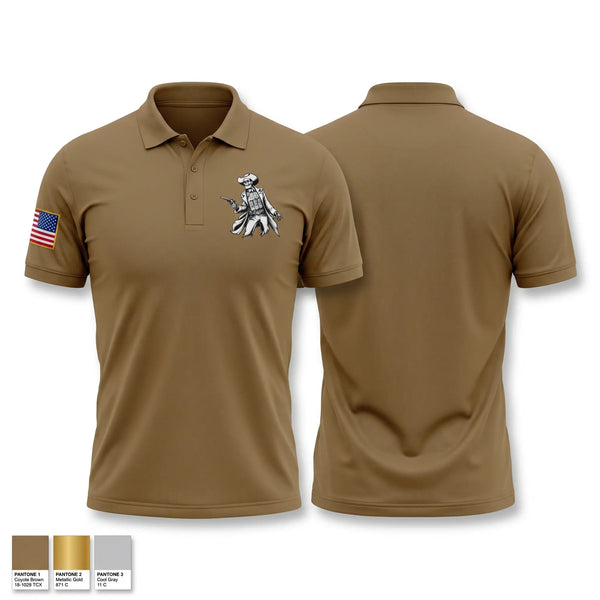 Short Sleeve Performance Polo, Delta Company 1-297, National Guard, Teamtime, Team time, sublimation, custom sports apparel, team uniforms, spirit wear, spiritwear, sports uniforms, custom shirts, team store, custom team store, fundraiser sports, apparel fundraiser