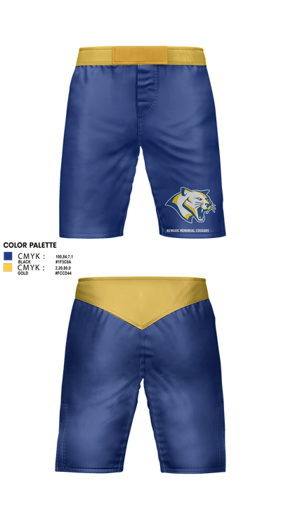 Newark Memorial Cougars 24679199 Fight Shorts - 1