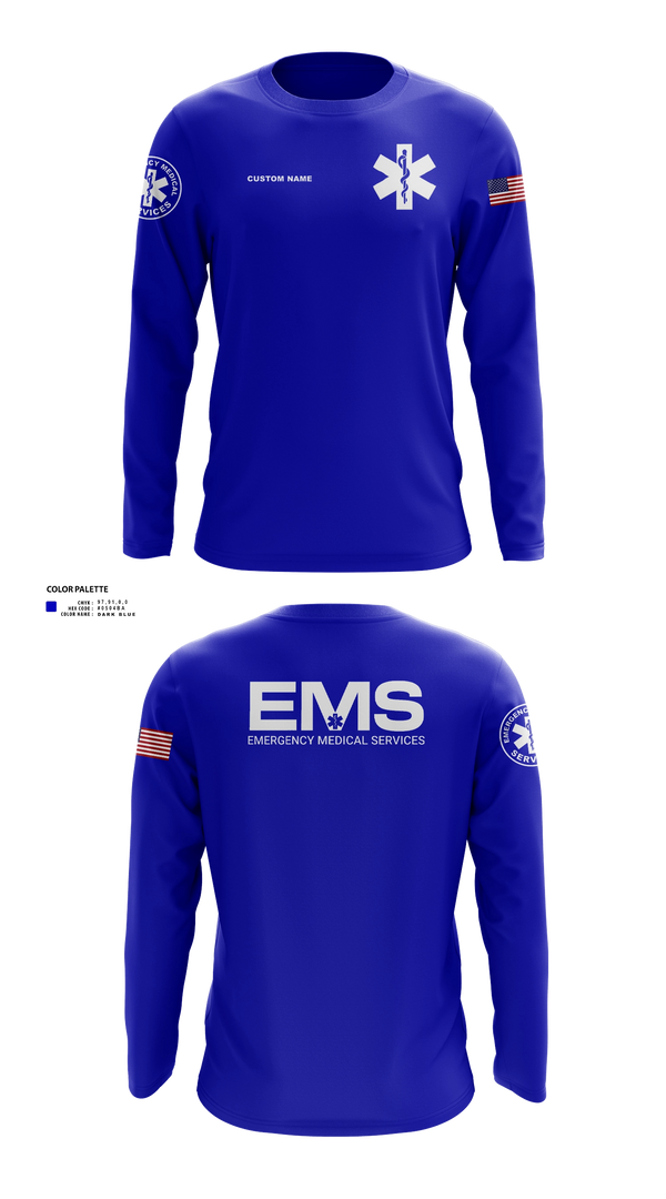 Long Sleeve Performance Shirt, Central EMS, EMS/EMT, Teamtime, Team time, sublimation, custom sports apparel, team uniforms, spirit wear, spiritwear, sports uniforms, custom shirts, team store, custom team store, fundraiser sports, apparel fundraiser