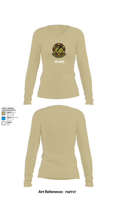 403 MXS 30795411 Women's Long Sleeve V-neck Shirt - 82