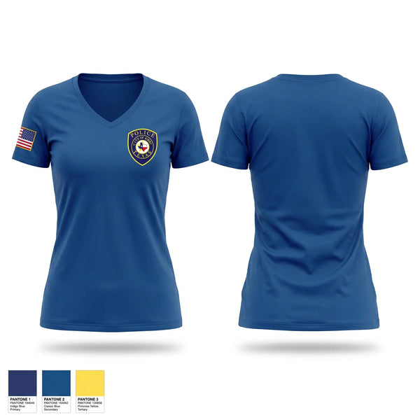 Womens Short Sleeve Vneck Shirt, Kirby Police Department, Police, Teamtime, Team time, sublimation, custom sports apparel, team uniforms, spirit wear, spiritwear, sports uniforms, custom shirts, team store, custom team store, fundraiser sports, apparel fundraiser