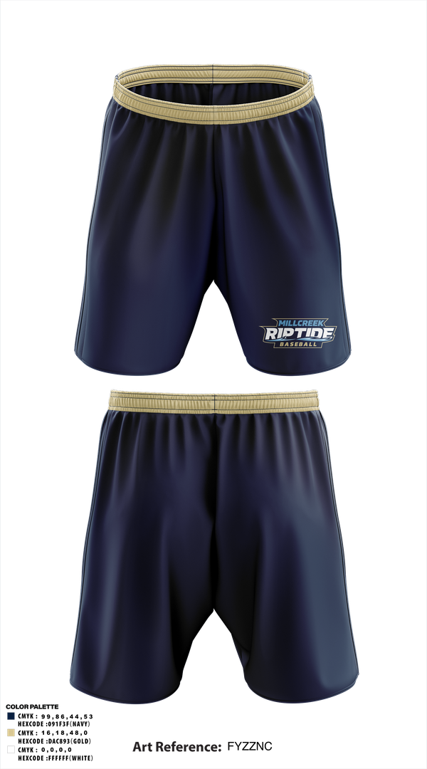 Athletic Shorts With Pockets, Millcreek Riptide, Baseball, Teamtime, Team time, sublimation, custom sports apparel, team uniforms, spirit wear, spiritwear, sports uniforms, custom shirts, team store, custom team store, fundraiser sports, apparel fundraiser