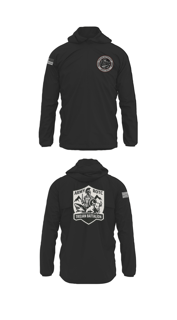 Windbreaker, Trojan Battalion, Army, Teamtime, Team time, sublimation, custom sports apparel, team uniforms, spirit wear, spiritwear, sports uniforms, custom shirts, team store, custom team store, fundraiser sports, apparel fundraiser