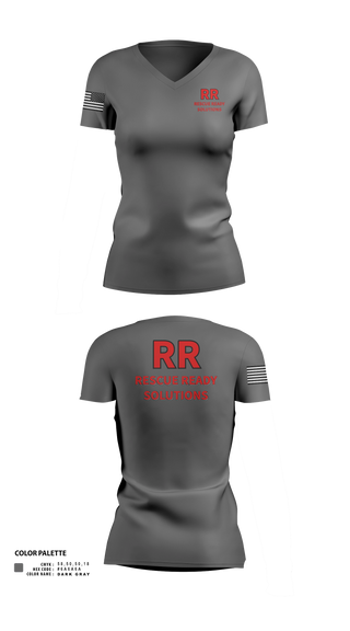 Womens Short Sleeve Vneck Shirt, Rescue Ready Solutions, , Teamtime, Team time, sublimation, custom sports apparel, team uniforms, spirit wear, spiritwear, sports uniforms, custom shirts, team store, custom team store, fundraiser sports, apparel fundraiser