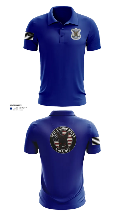 Willoughby Police K9 Unit 23687363 Short Sleeve Performance Polo - 31