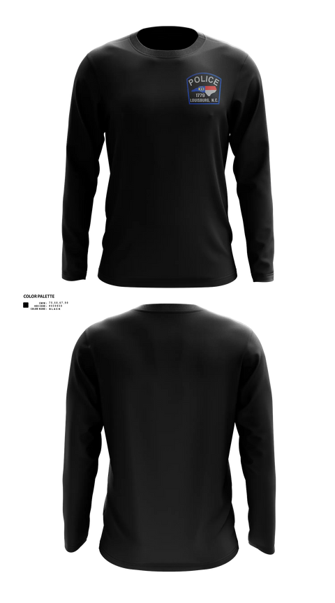 Long Sleeve Performance Shirt, Louisburg Police Department, Police, Teamtime, Team time, sublimation, custom sports apparel, team uniforms, spirit wear, spiritwear, sports uniforms, custom shirts, team store, custom team store, fundraiser sports, apparel fundraiser