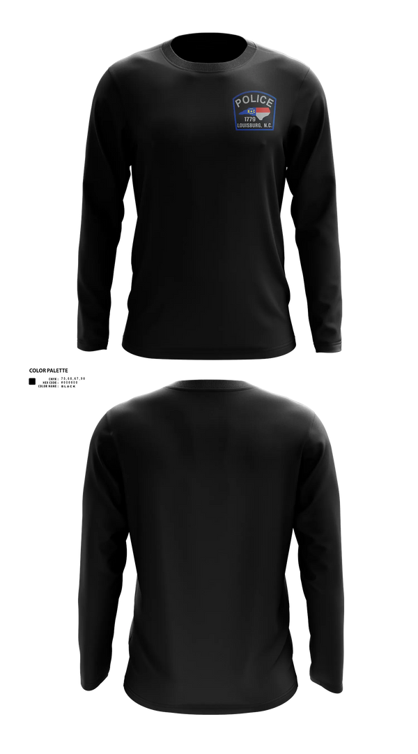 Long Sleeve Performance Shirt, Louisburg Police Department, Police, Teamtime, Team time, sublimation, custom sports apparel, team uniforms, spirit wear, spiritwear, sports uniforms, custom shirts, team store, custom team store, fundraiser sports, apparel fundraiser
