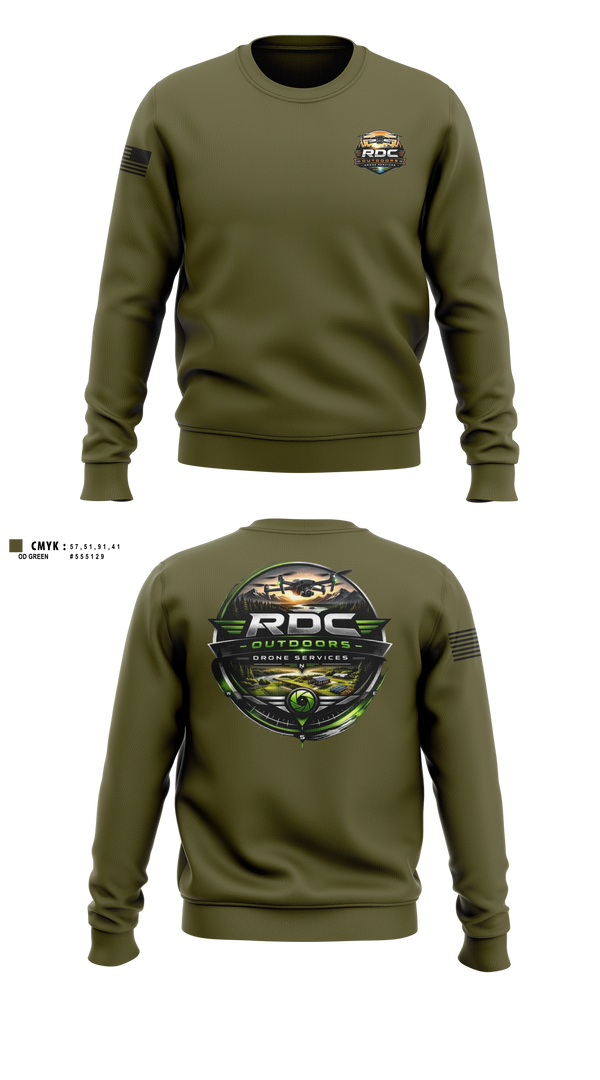 Crew Neck Sweatshirt, RDC Outdoors, Police, Teamtime, Team time, sublimation, custom sports apparel, team uniforms, spirit wear, spiritwear, sports uniforms, custom shirts, team store, custom team store, fundraiser sports, apparel fundraiser