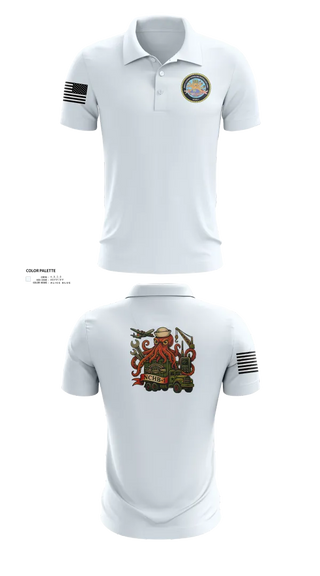 Short Sleeve Performance Polo, Navy Cargo Handling Battalion One, Navy, Teamtime, Team time, sublimation, custom sports apparel, team uniforms, spirit wear, spiritwear, sports uniforms, custom shirts, team store, custom team store, fundraiser sports, apparel fundraiser
