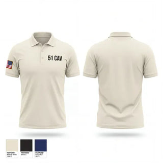 Short Sleeve Performance Polo, 5-1 cav, Army, Teamtime, Team time, sublimation, custom sports apparel, team uniforms, spirit wear, spiritwear, sports uniforms, custom shirts, team store, custom team store, fundraiser sports, apparel fundraiser