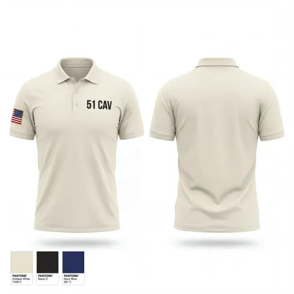 Short Sleeve Performance Polo, 5-1 cav, Army, Teamtime, Team time, sublimation, custom sports apparel, team uniforms, spirit wear, spiritwear, sports uniforms, custom shirts, team store, custom team store, fundraiser sports, apparel fundraiser