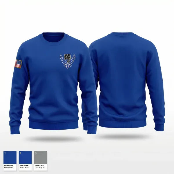 Crew Neck Sweatshirt, Palo Verde AFJROTC, Air Force, Teamtime, Team time, sublimation, custom sports apparel, team uniforms, spirit wear, spiritwear, sports uniforms, custom shirts, team store, custom team store, fundraiser sports, apparel fundraiser