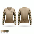 NDMU Women's Long Sleeve V-neck Shirt - 1