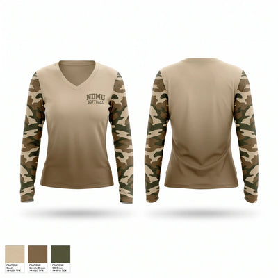NDMU Women's Long Sleeve V-neck Shirt - 1