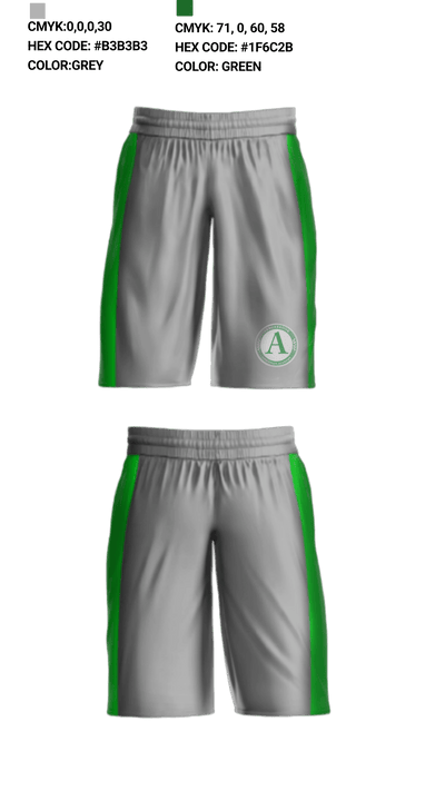 Arborbrook Christian Academy Falcons 15846524 Mens Basketball Shorts - 2